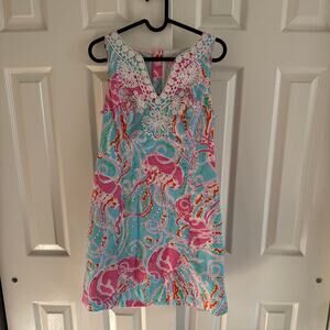 Lilly Pulitzer Gabby Shift Jellies Be Jammin Jellyfish Dress Womens Size 2
